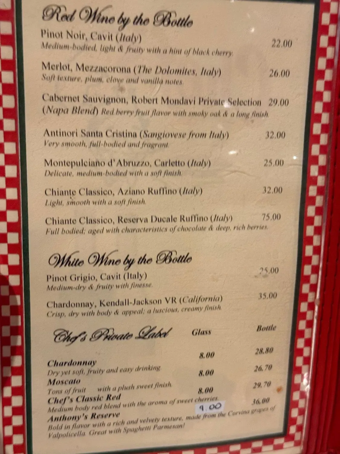 Menu 1