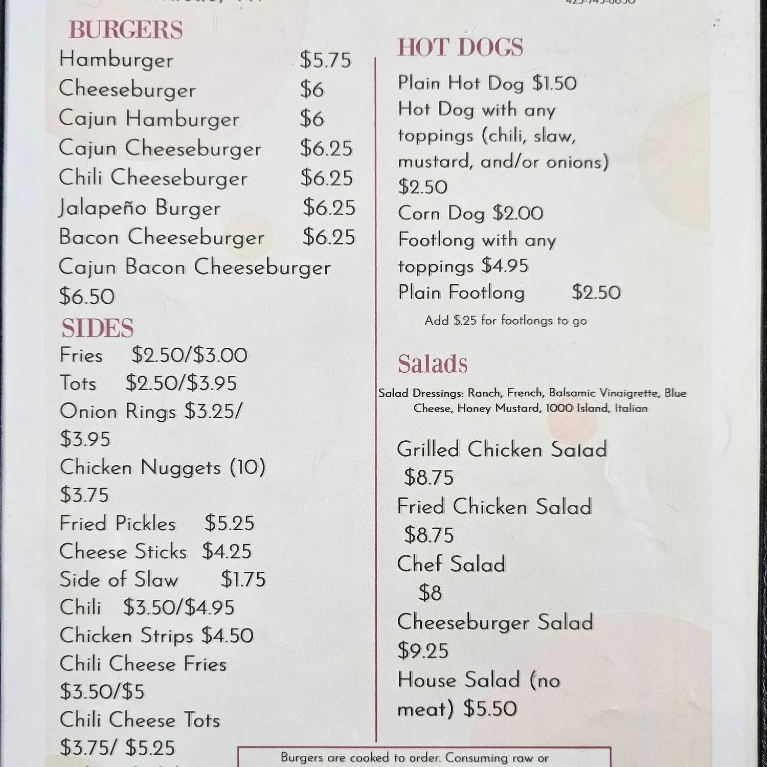 Menu 1