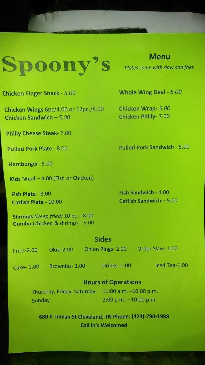 Menu 2