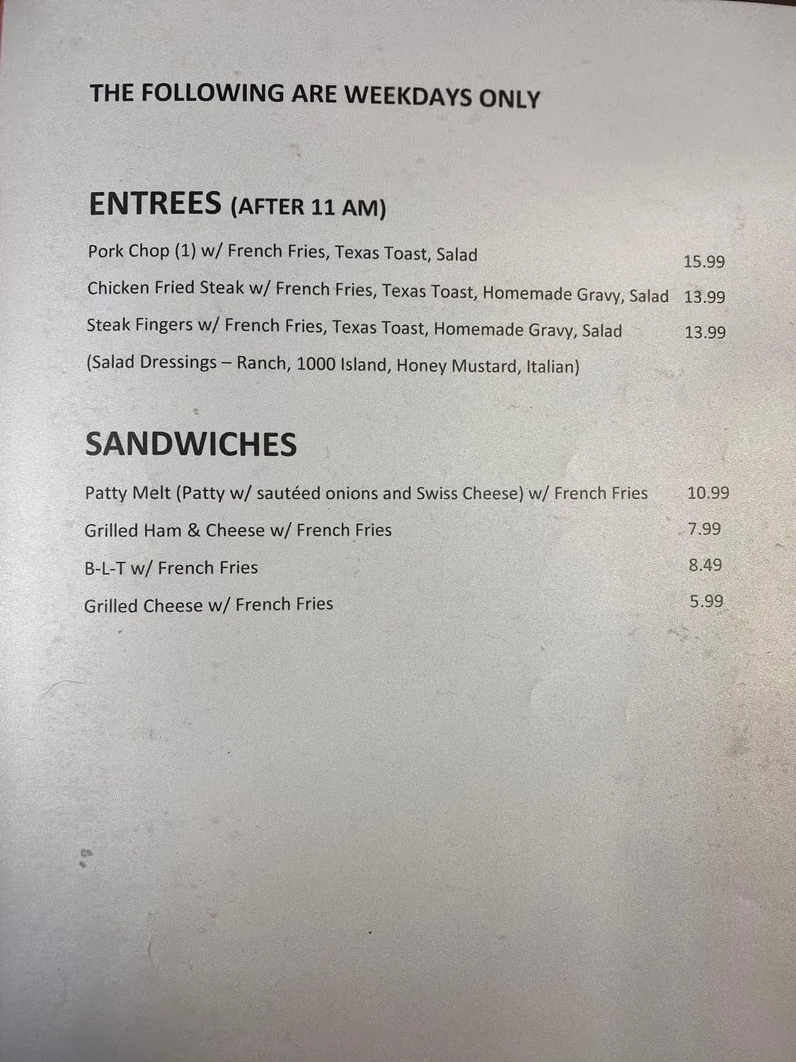 Menu 5