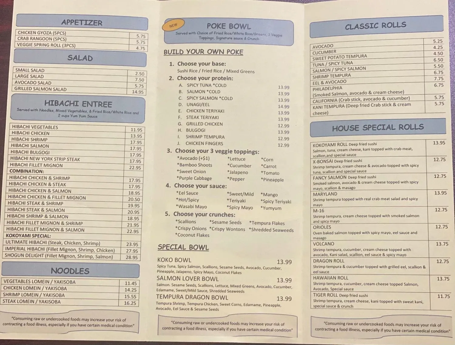 Menu 1