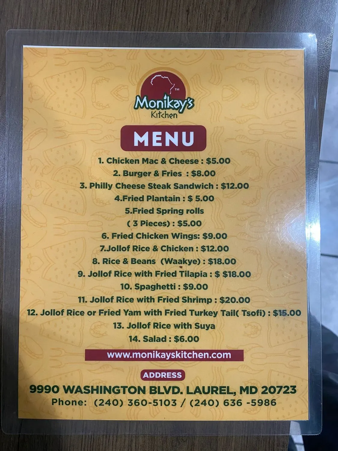 Menu 1