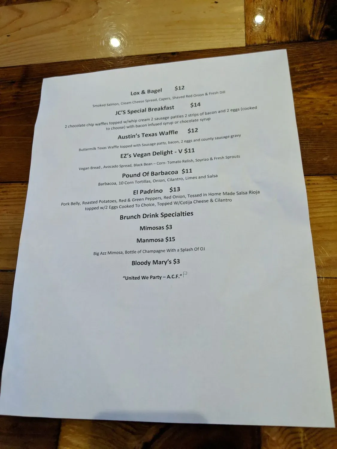 Menu 1