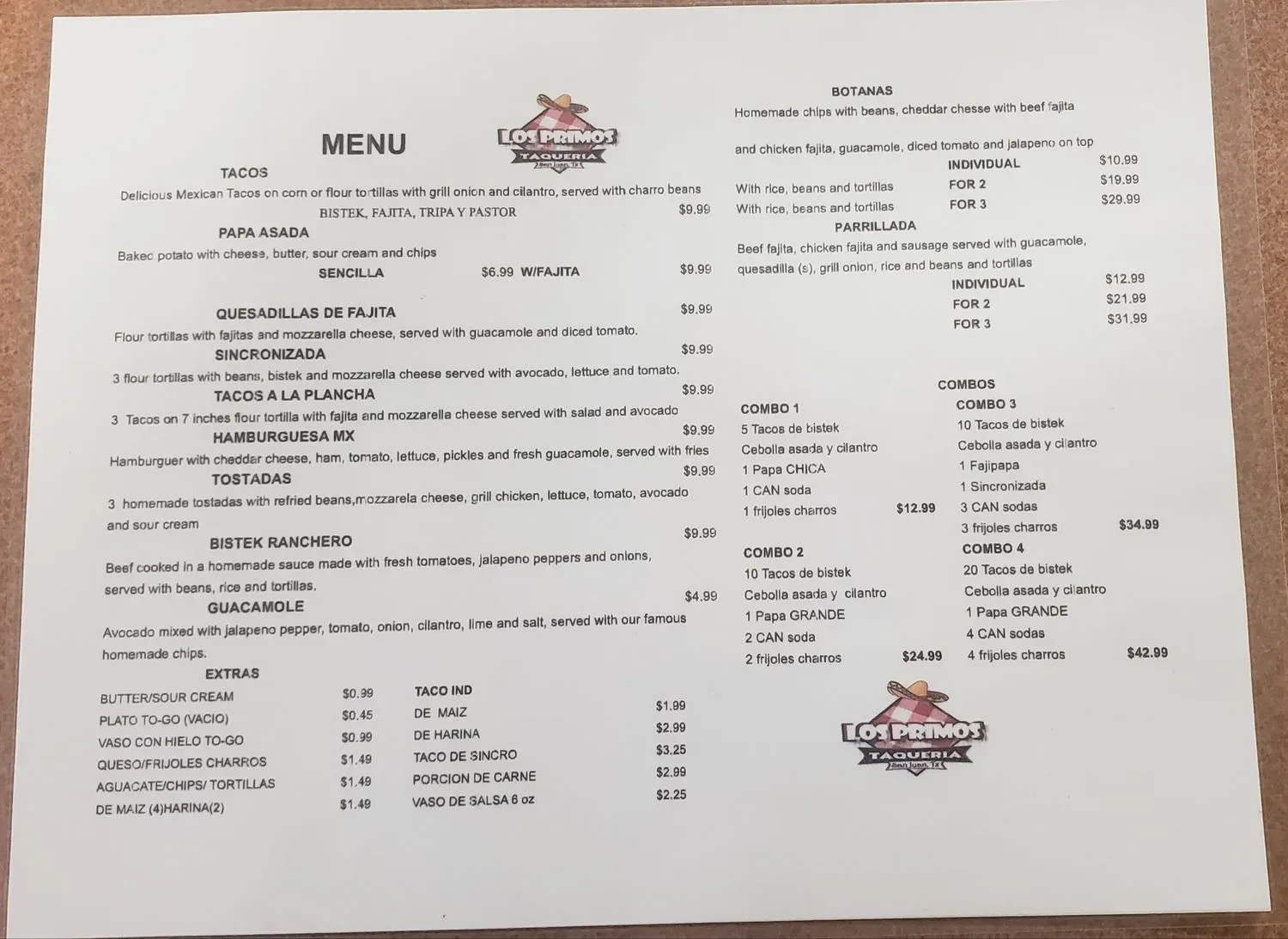 Menu 1