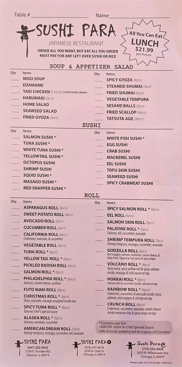 Menu 1