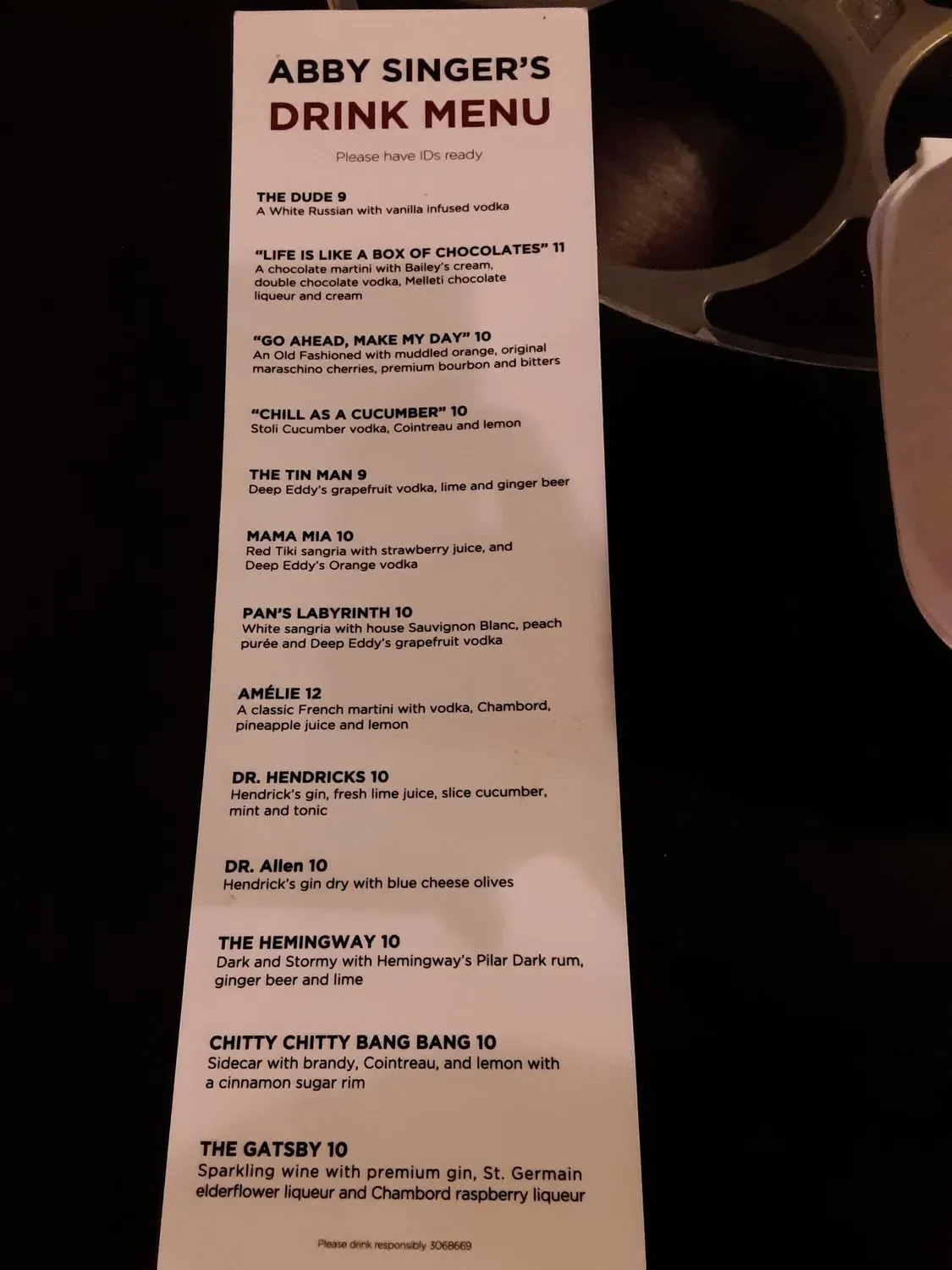 Menu 5