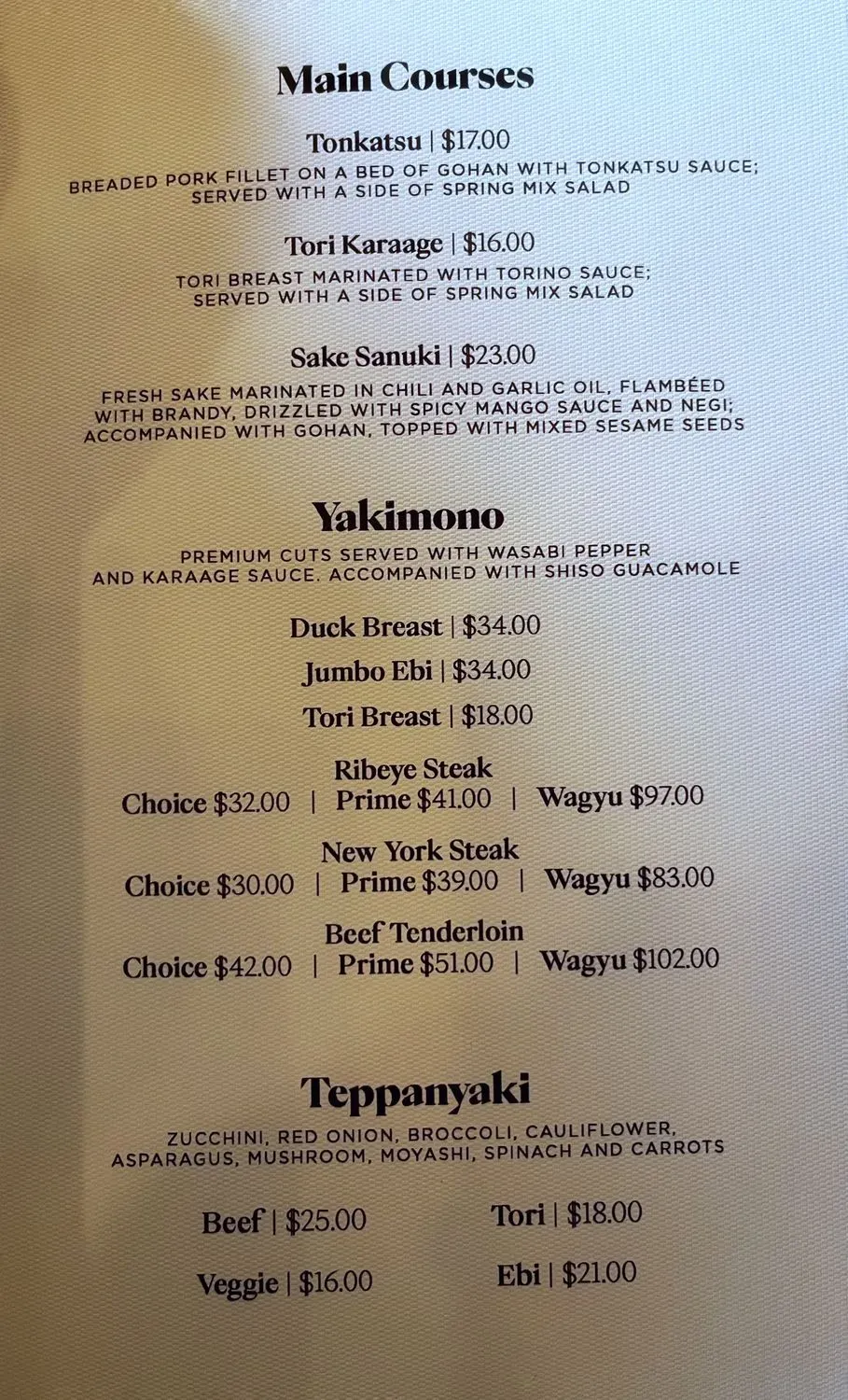 Menu 1