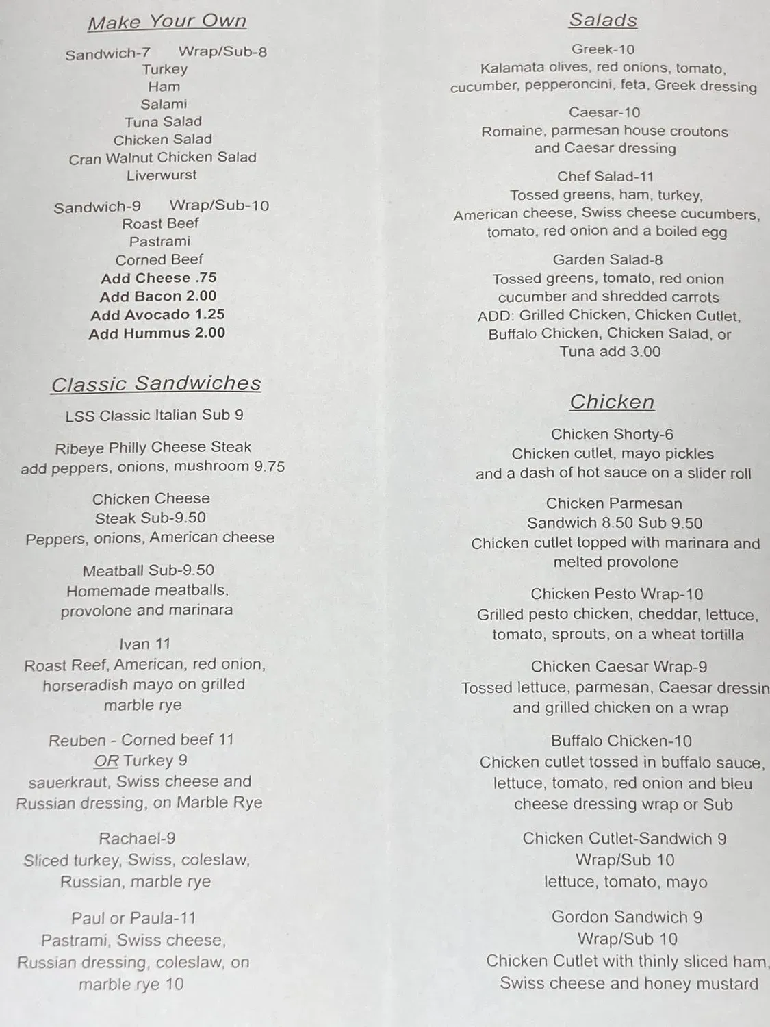 Menu 1