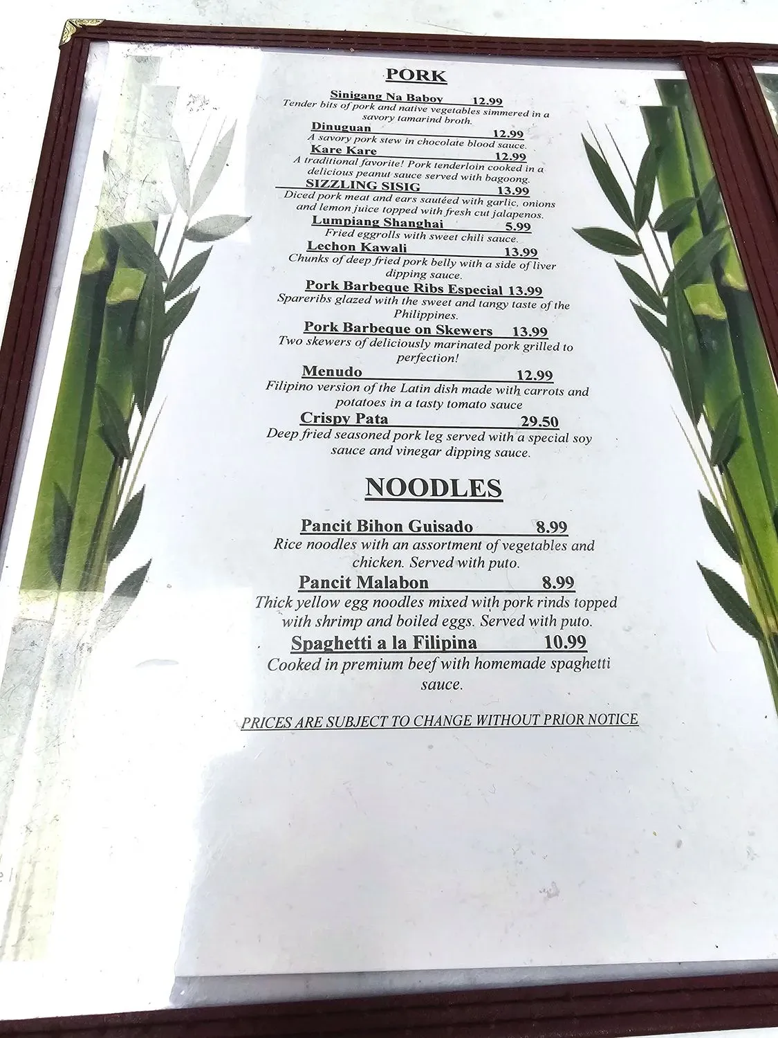 Menu 1