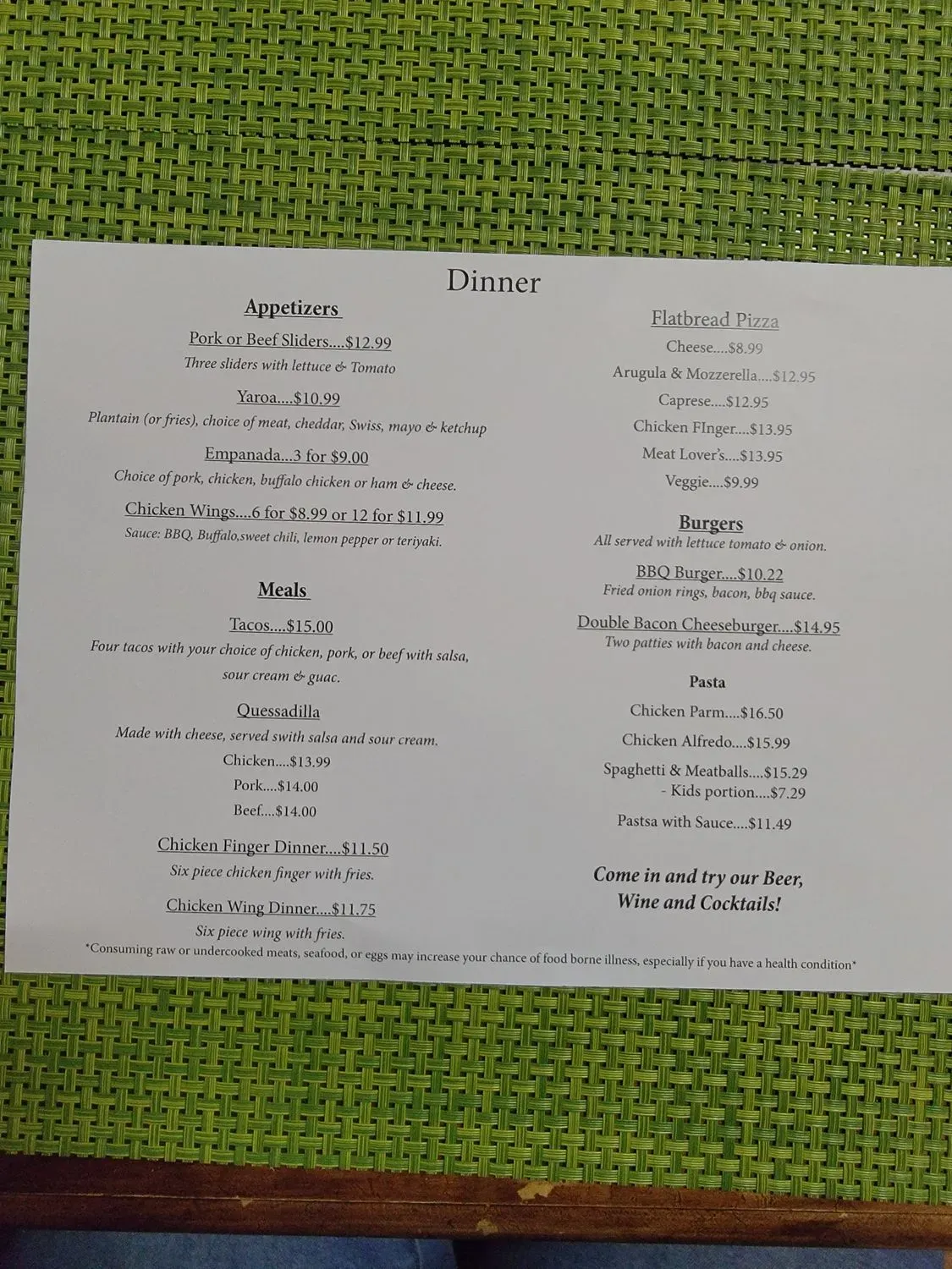 Menu 1