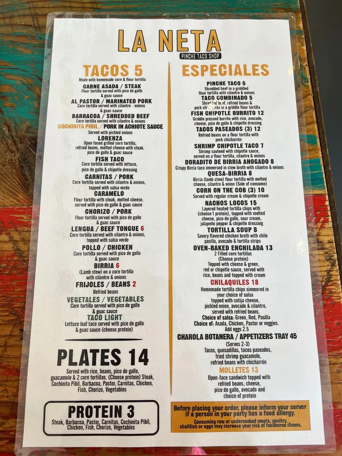 Menu 6