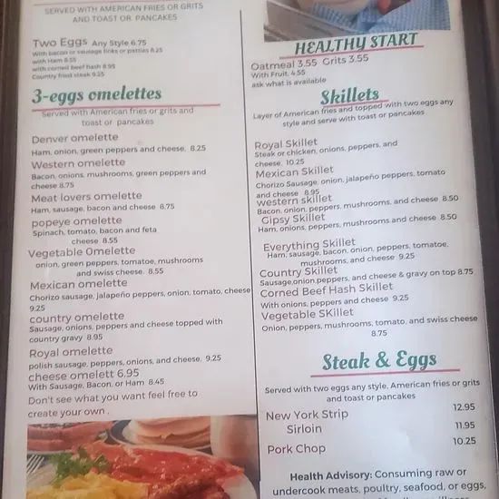 Royal Cafe Menu Mishawaka, IN Checkle