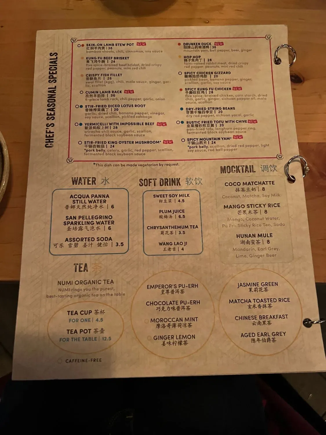 Menu 5