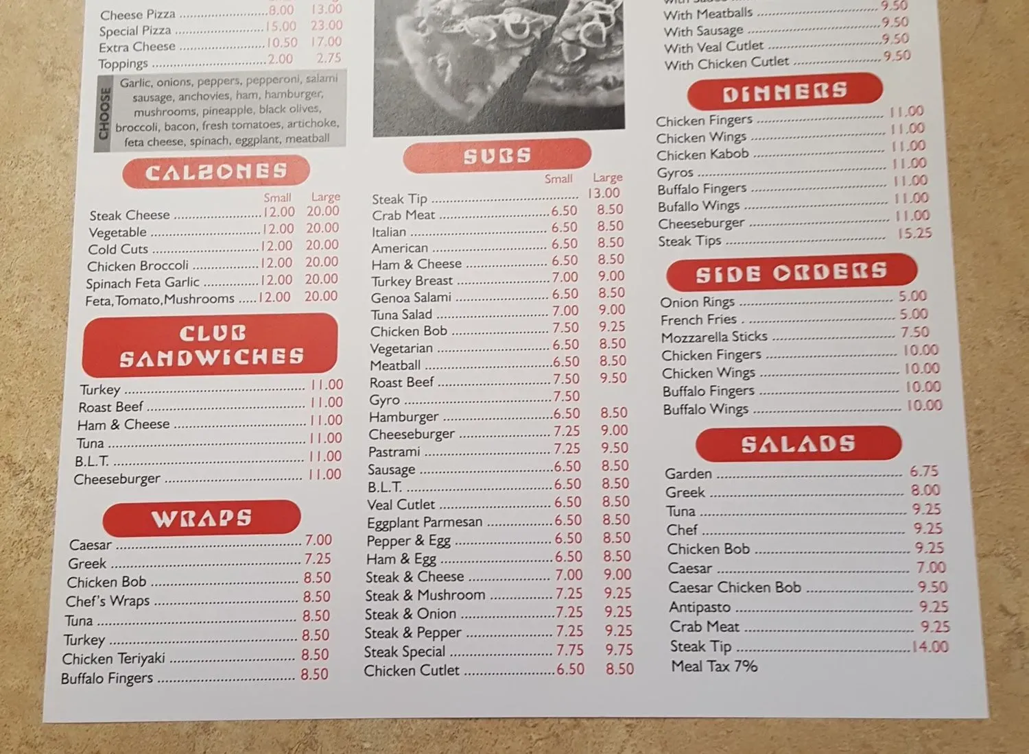 Menu 1