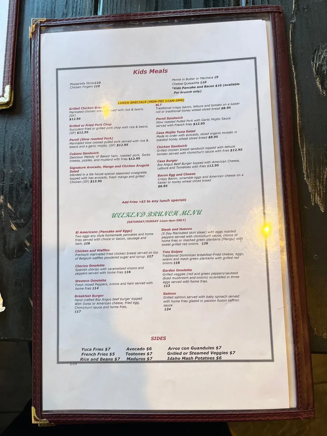 Menu 1