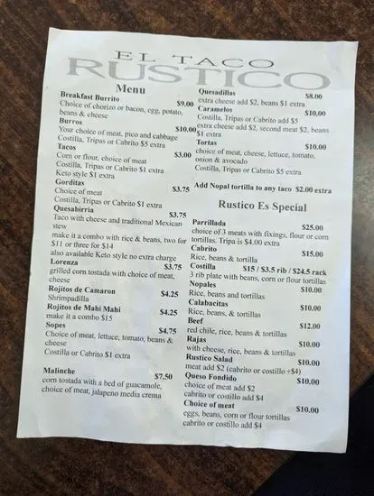 Menu 5