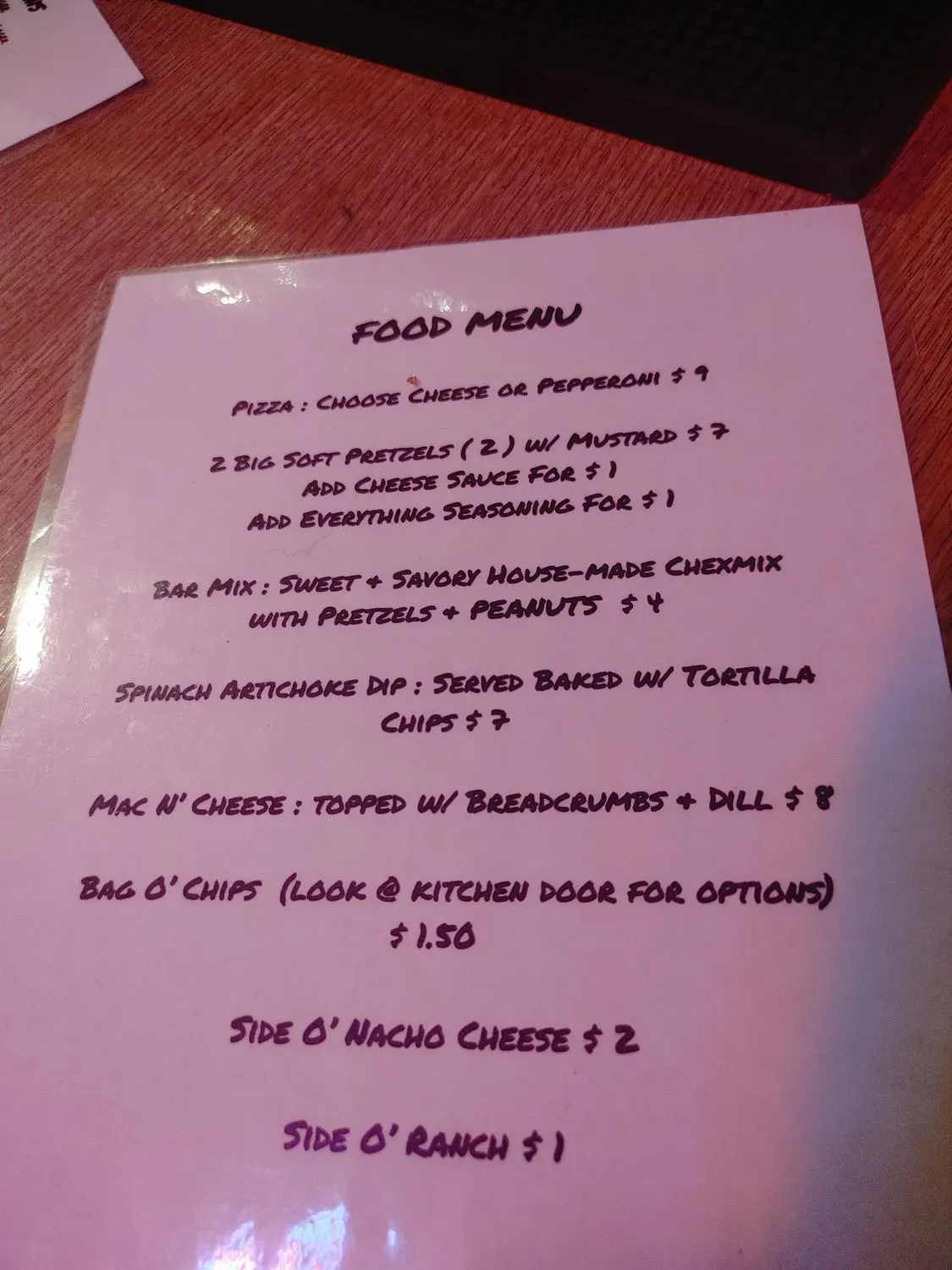 Menu 1