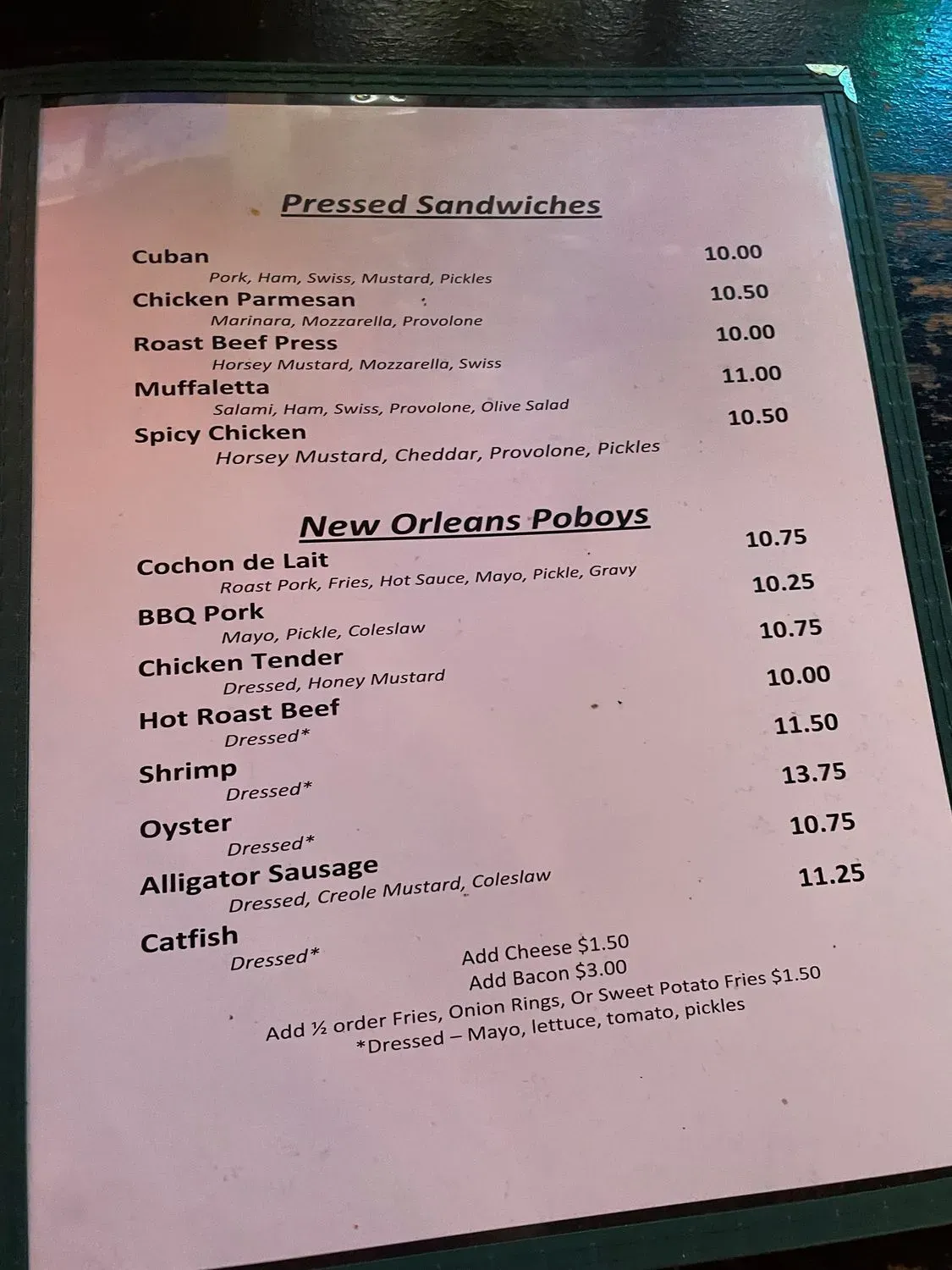 Menu 1