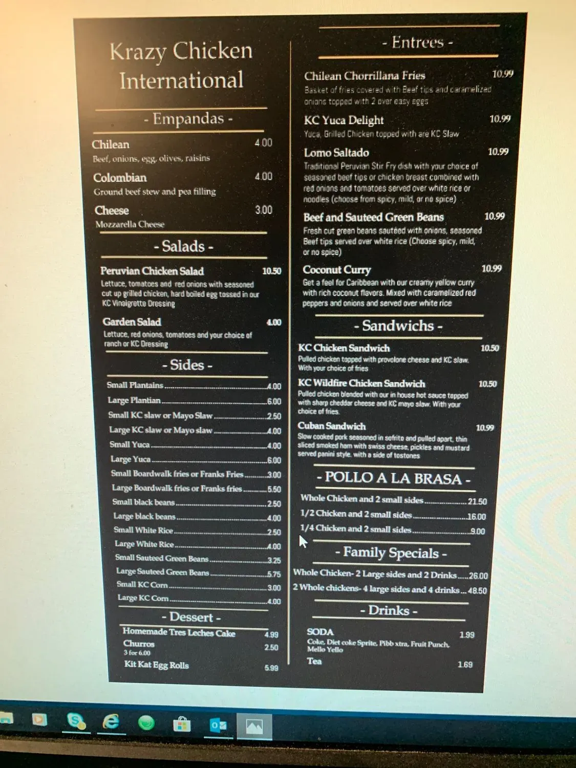 Menu 5