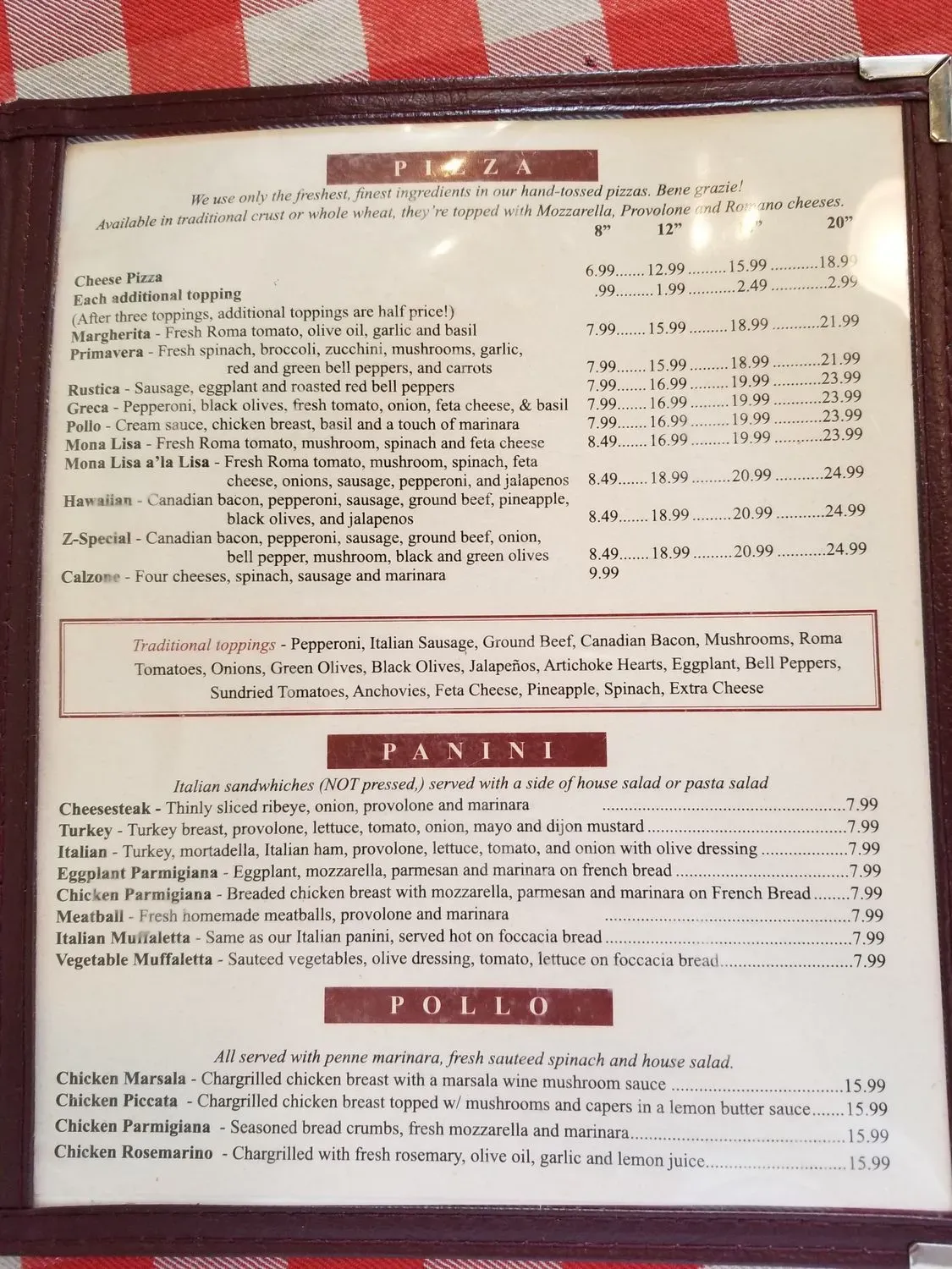 Menu 2