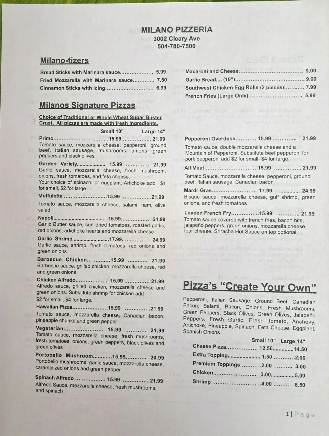 Menu 3