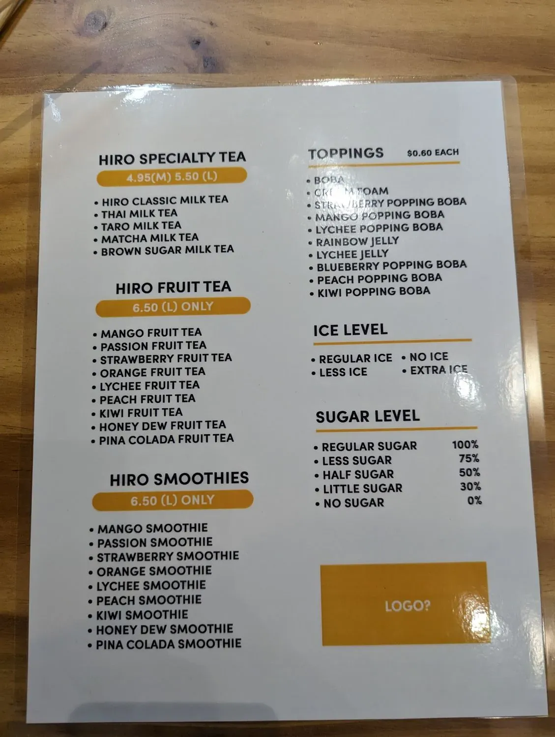 Menu 5