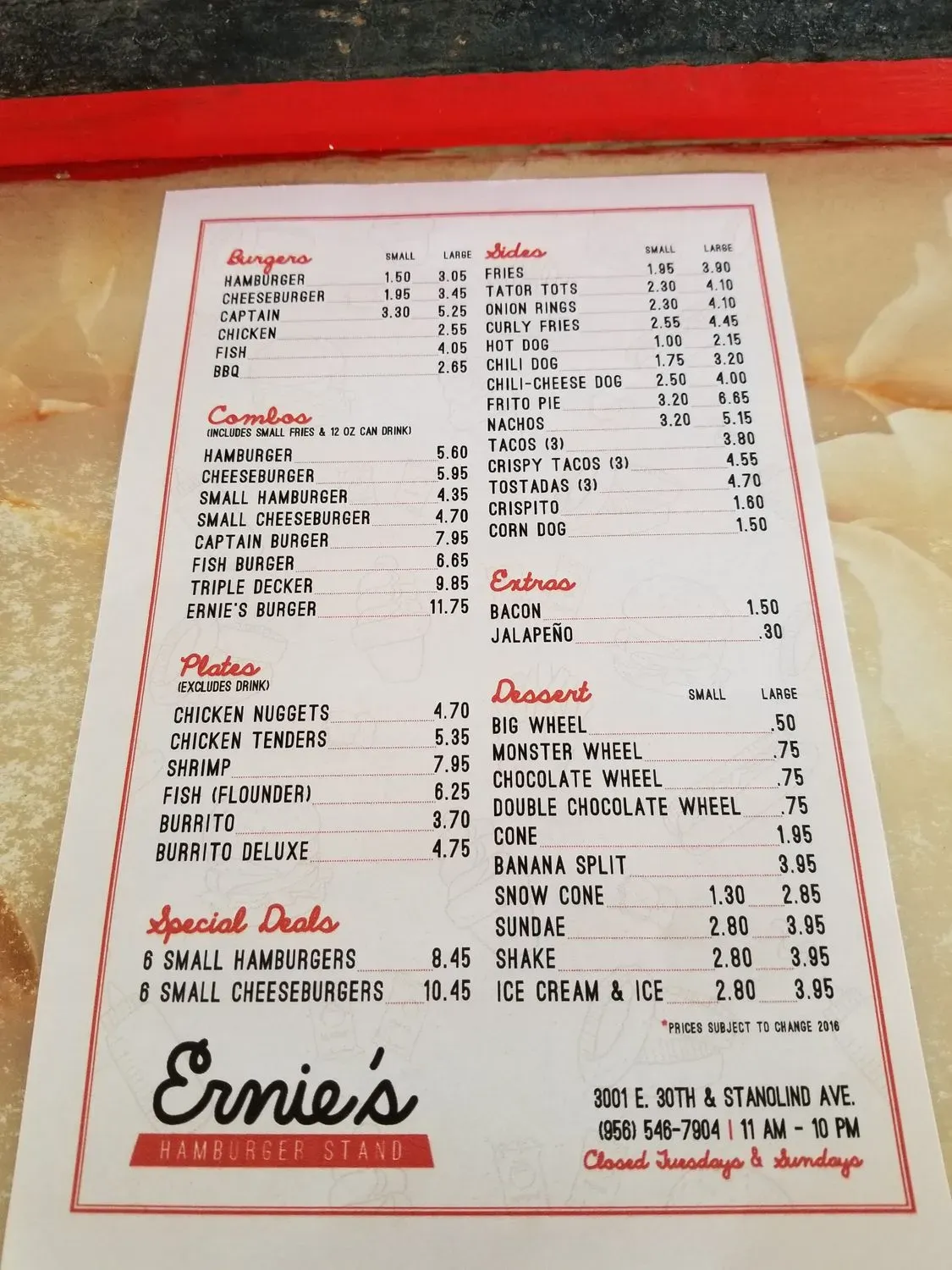 Menu 5