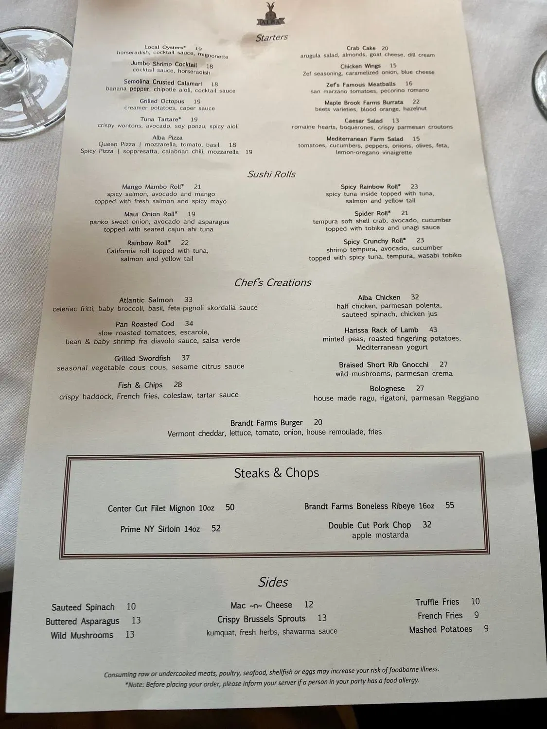 Menu 1