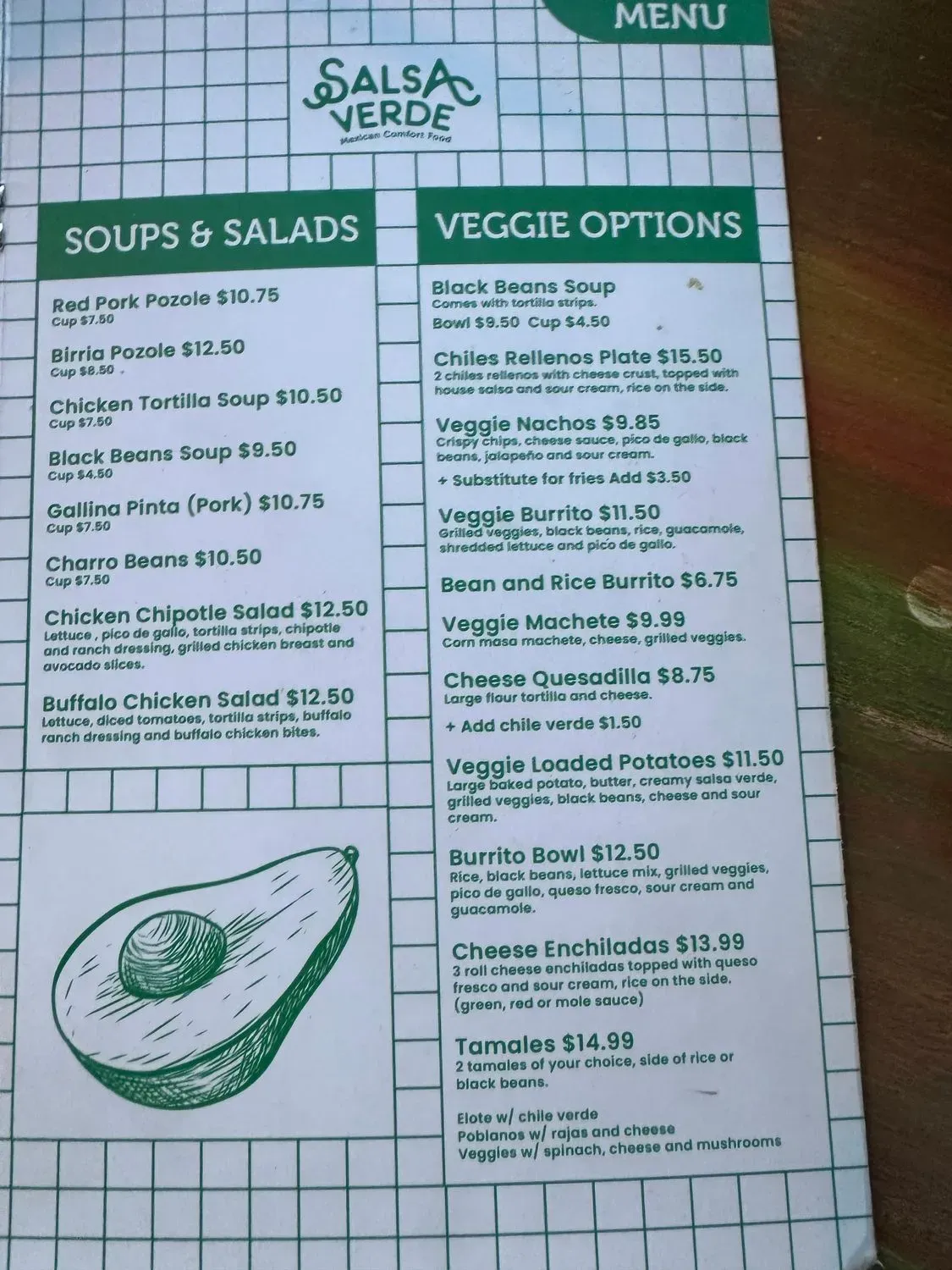 Menu 5