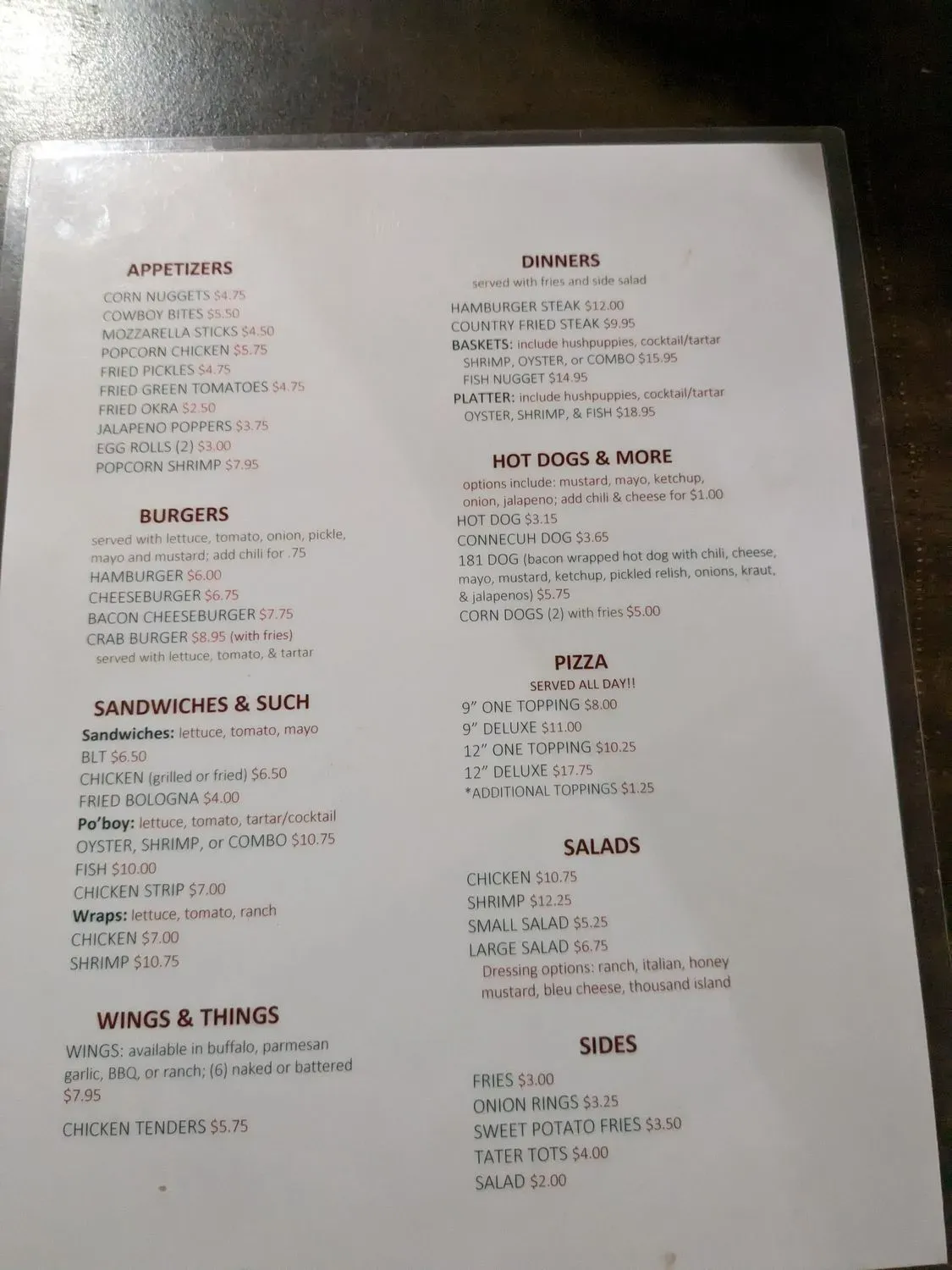 Menu 1