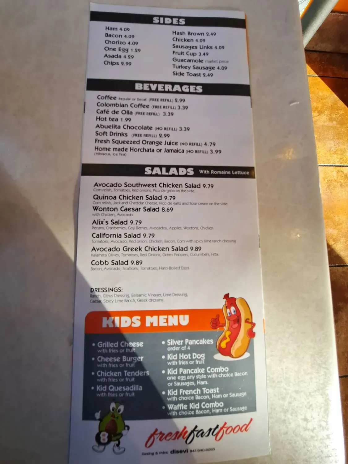 Menu 1