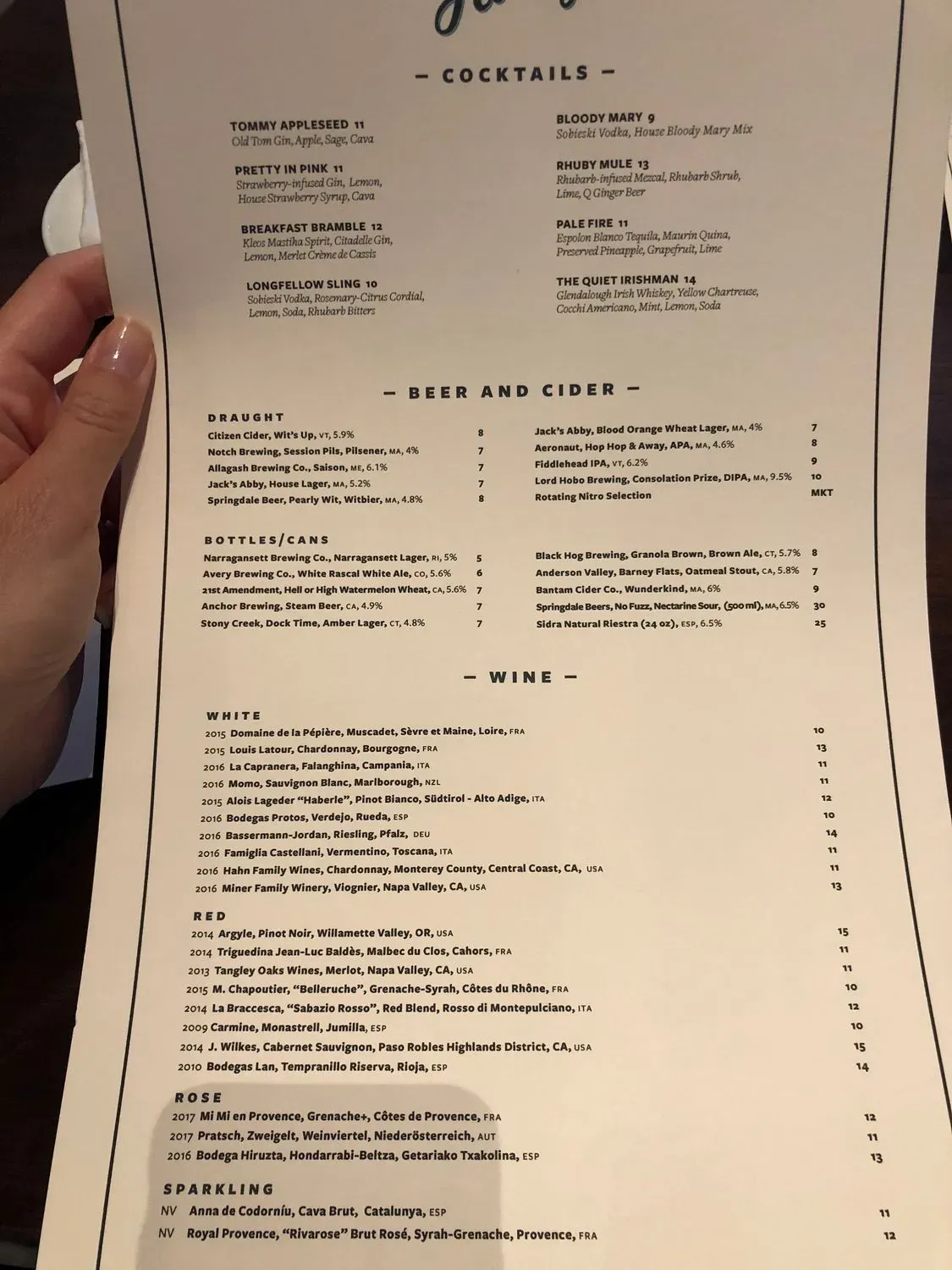 Menu 1