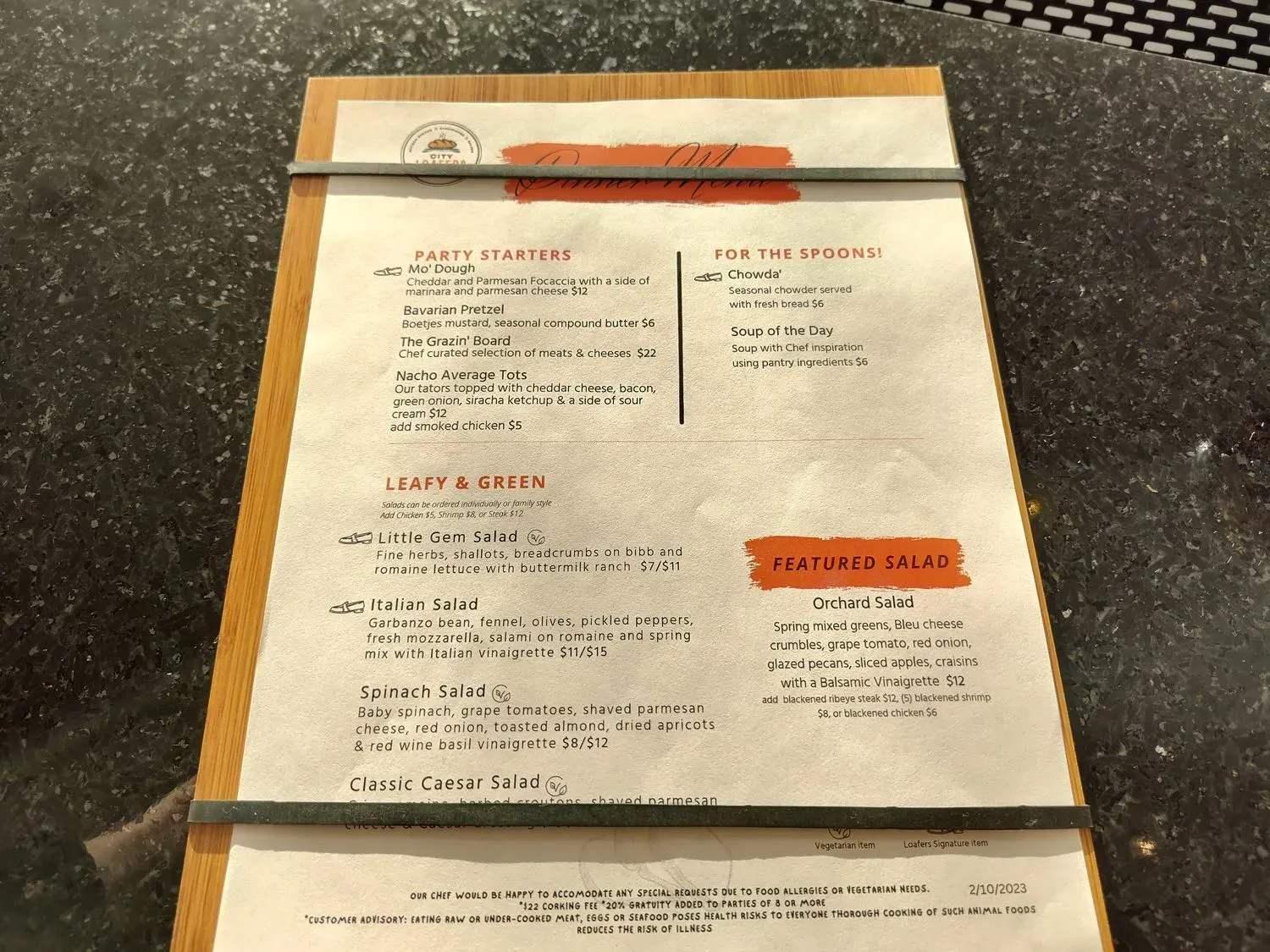 Menu 5