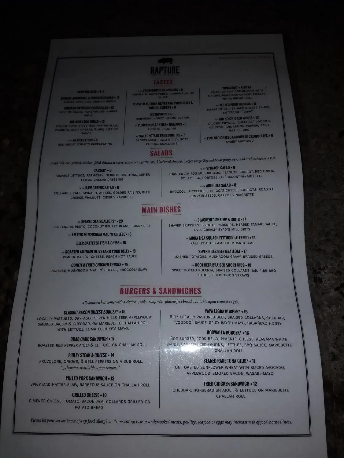 Menu 1