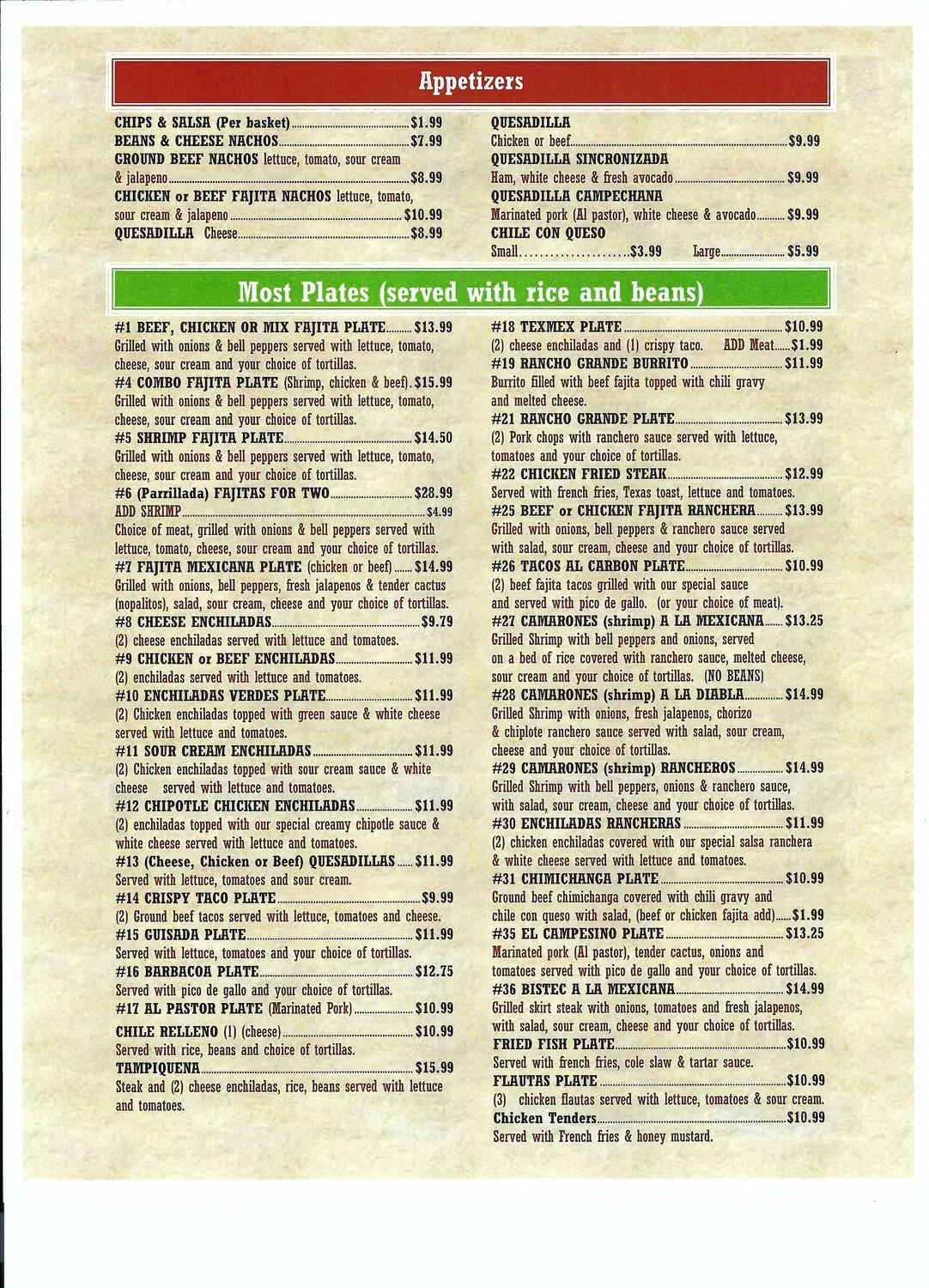 Menu 1