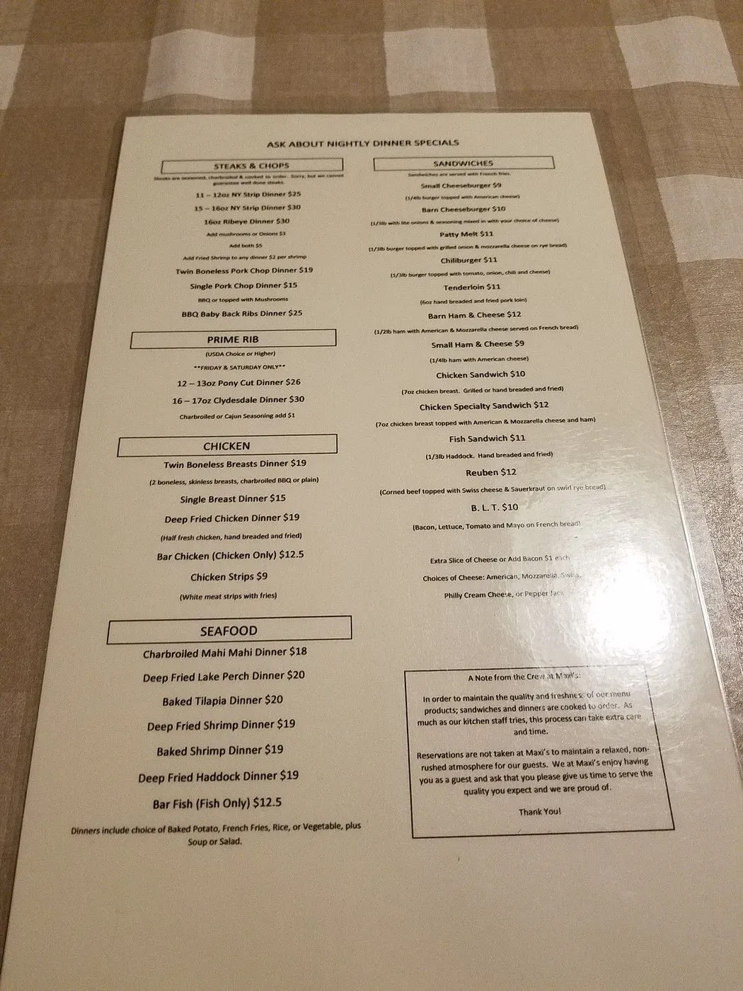 Menu 1