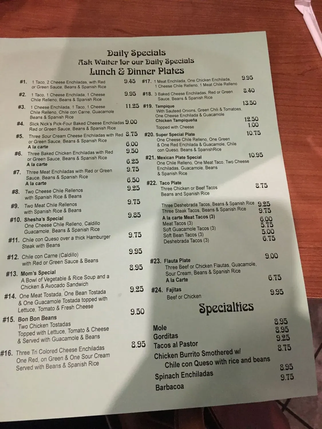 Menu 1