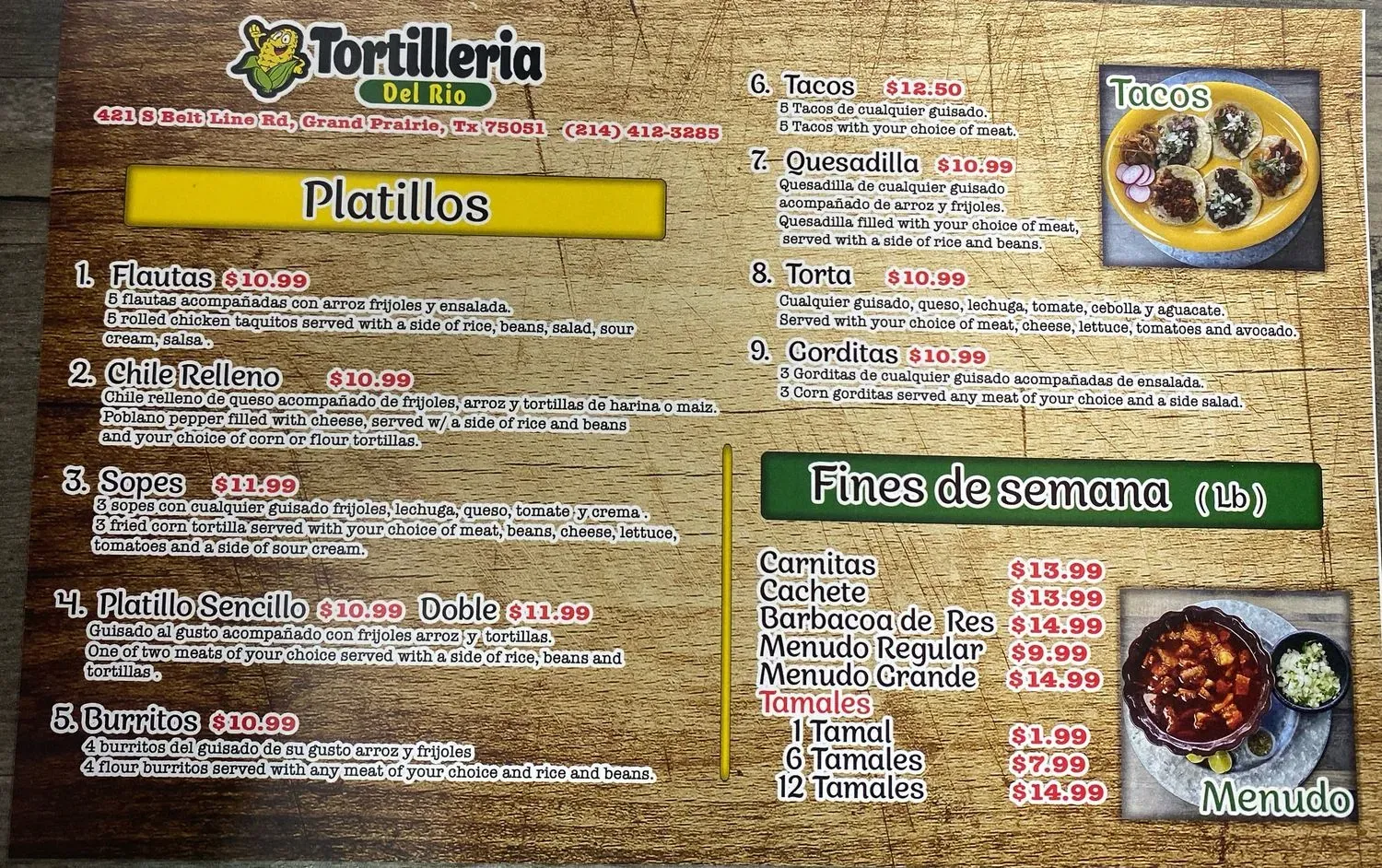 Menu 1