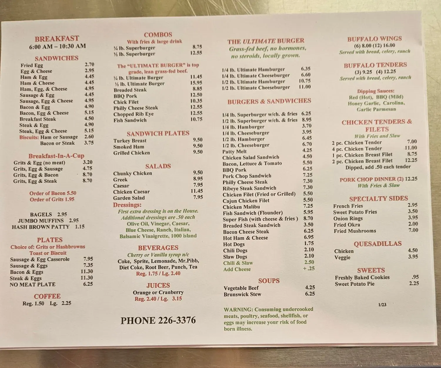 Menu 1