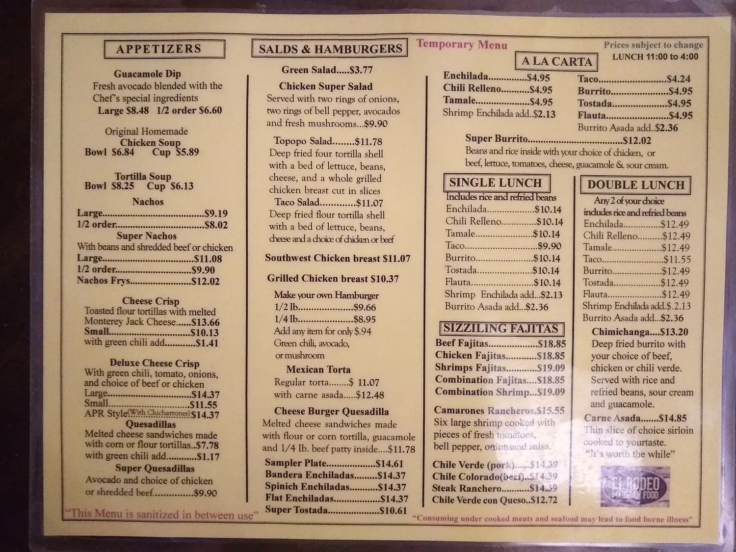 Menu 1