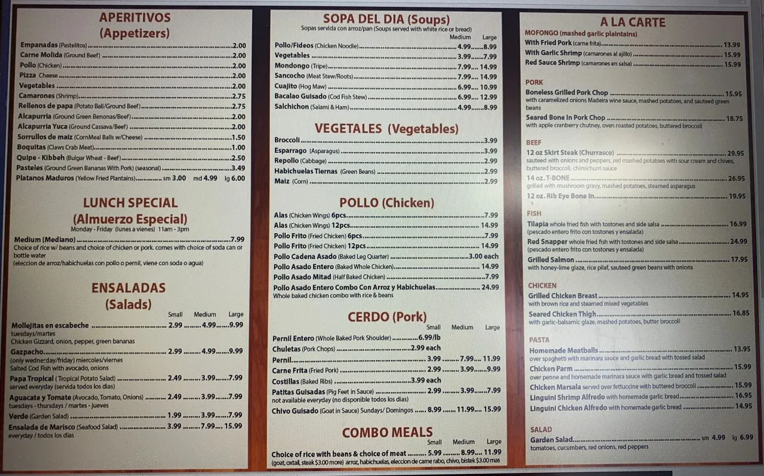 Menu 1