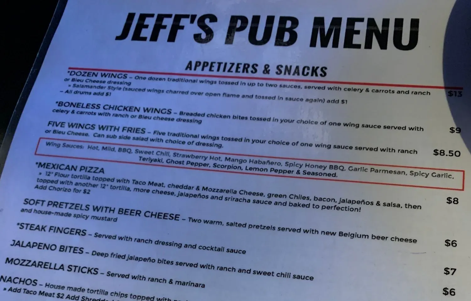 Menu 5