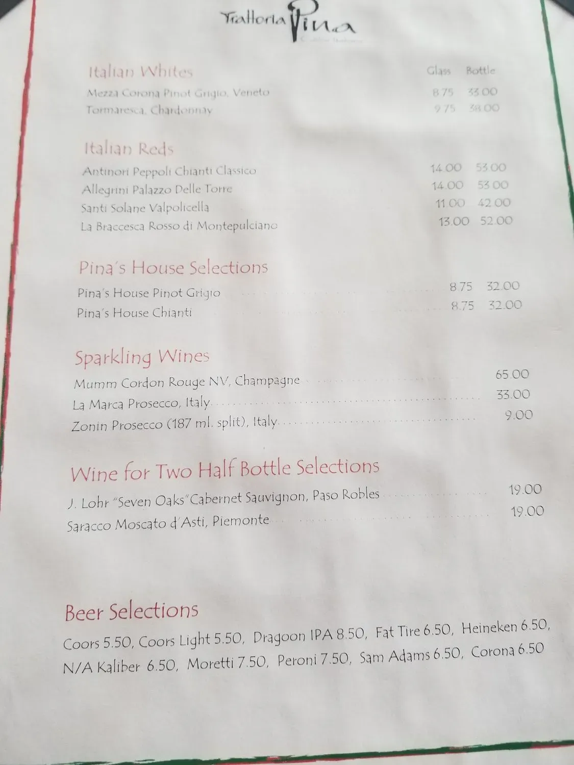 Menu 1