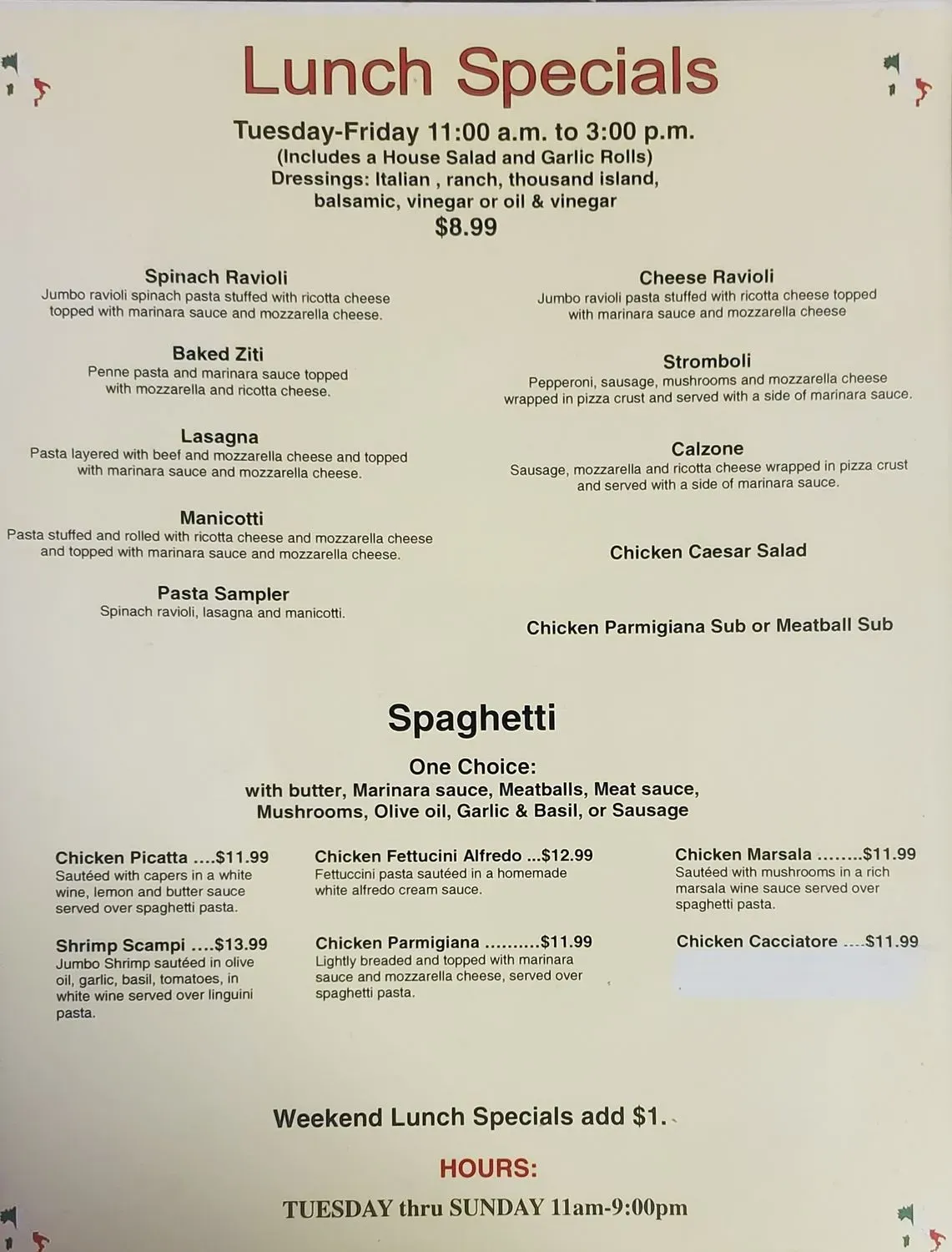 Menu 1