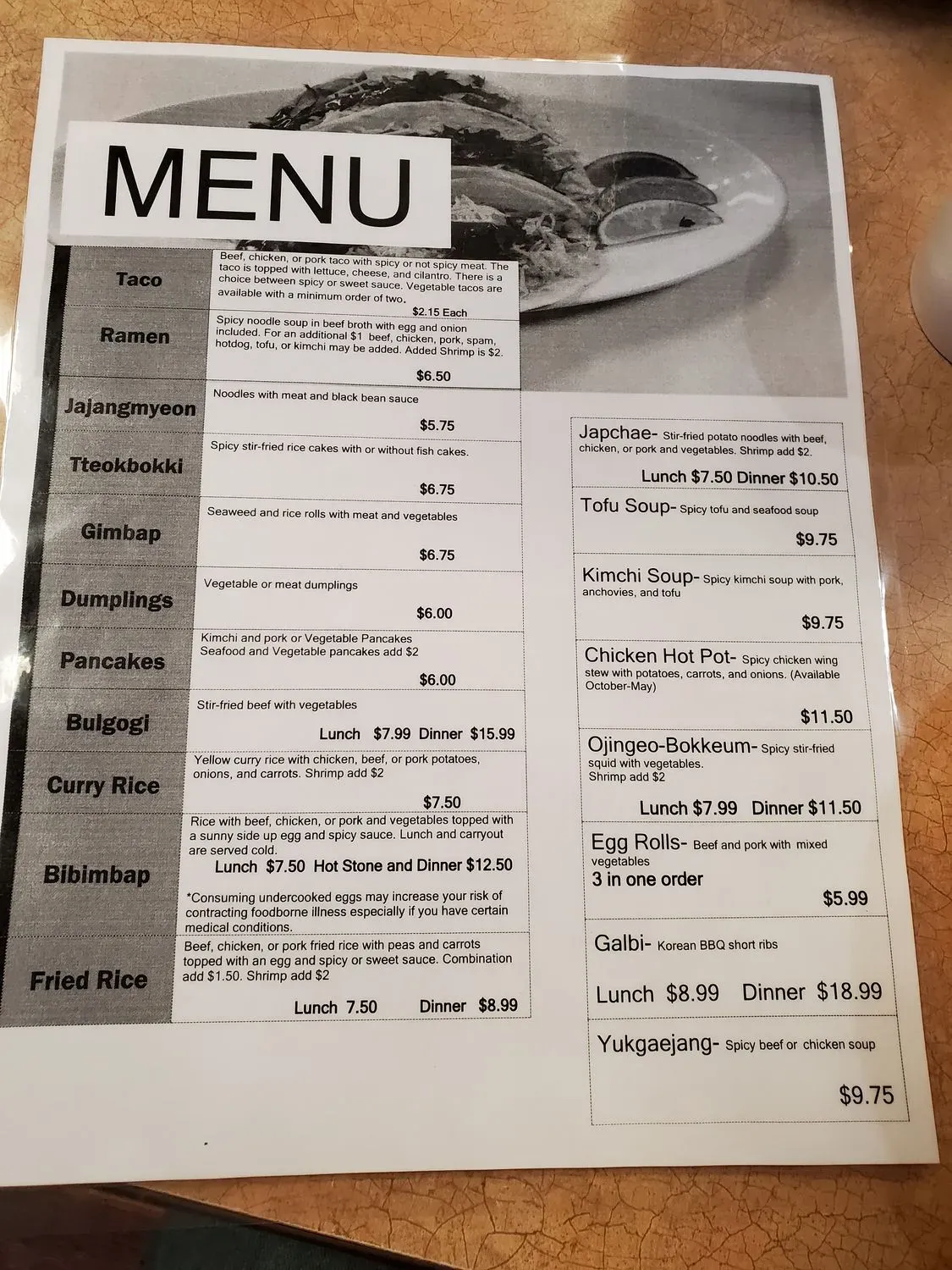 Menu 2