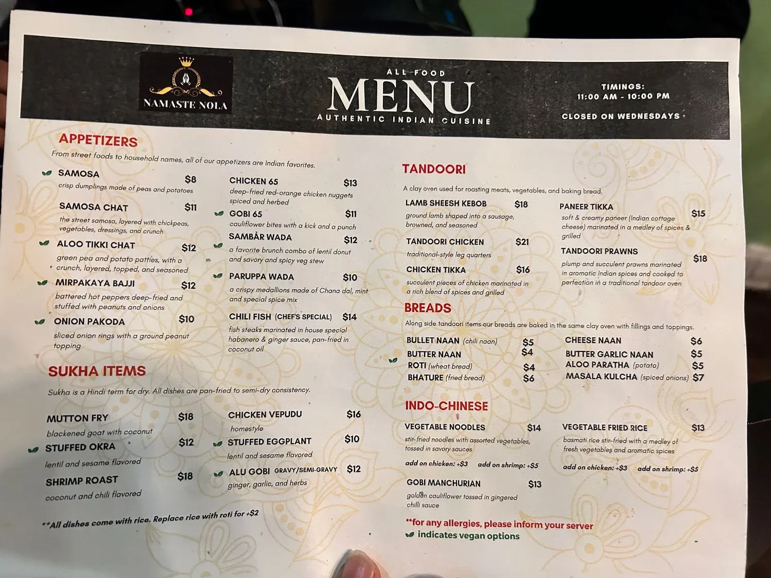 Menu 5