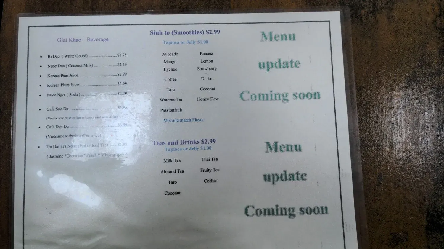 Menu 6