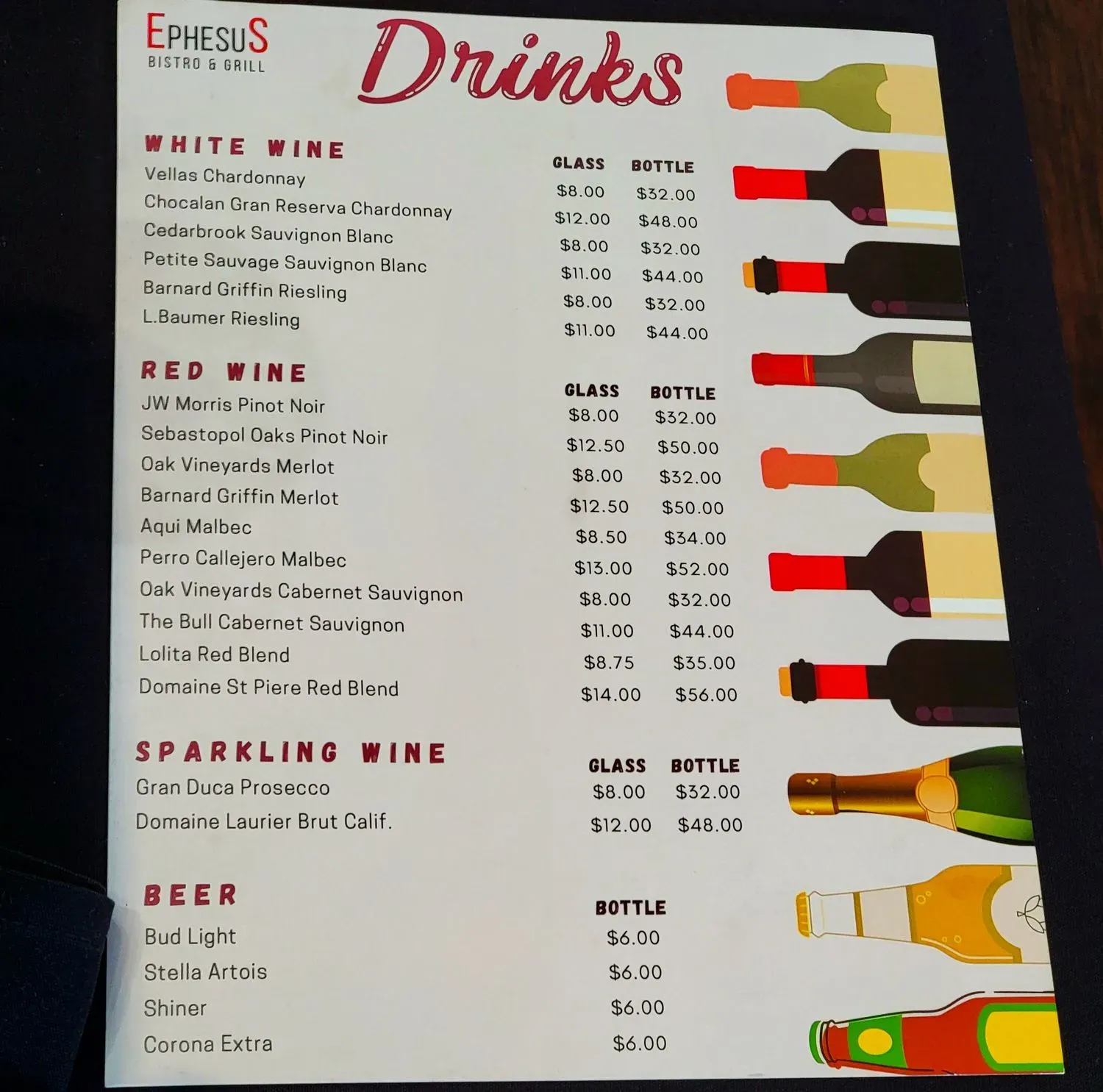 Ephesus Bistro & Grill Menu - Updated November 2025