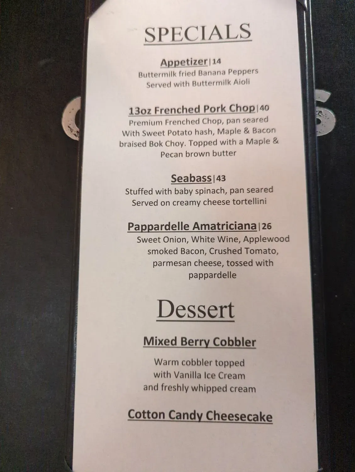 Menu 2