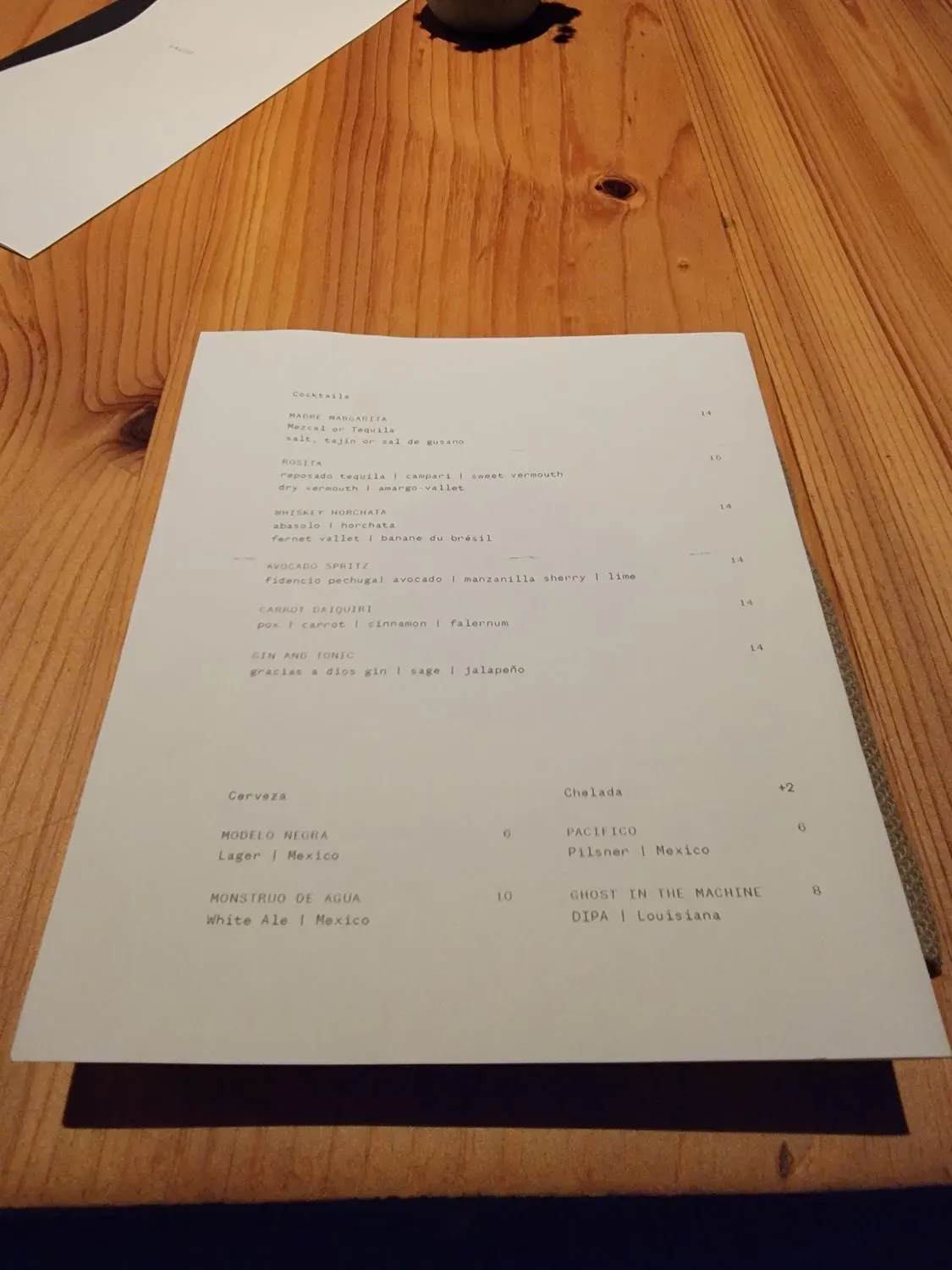 Menu 5